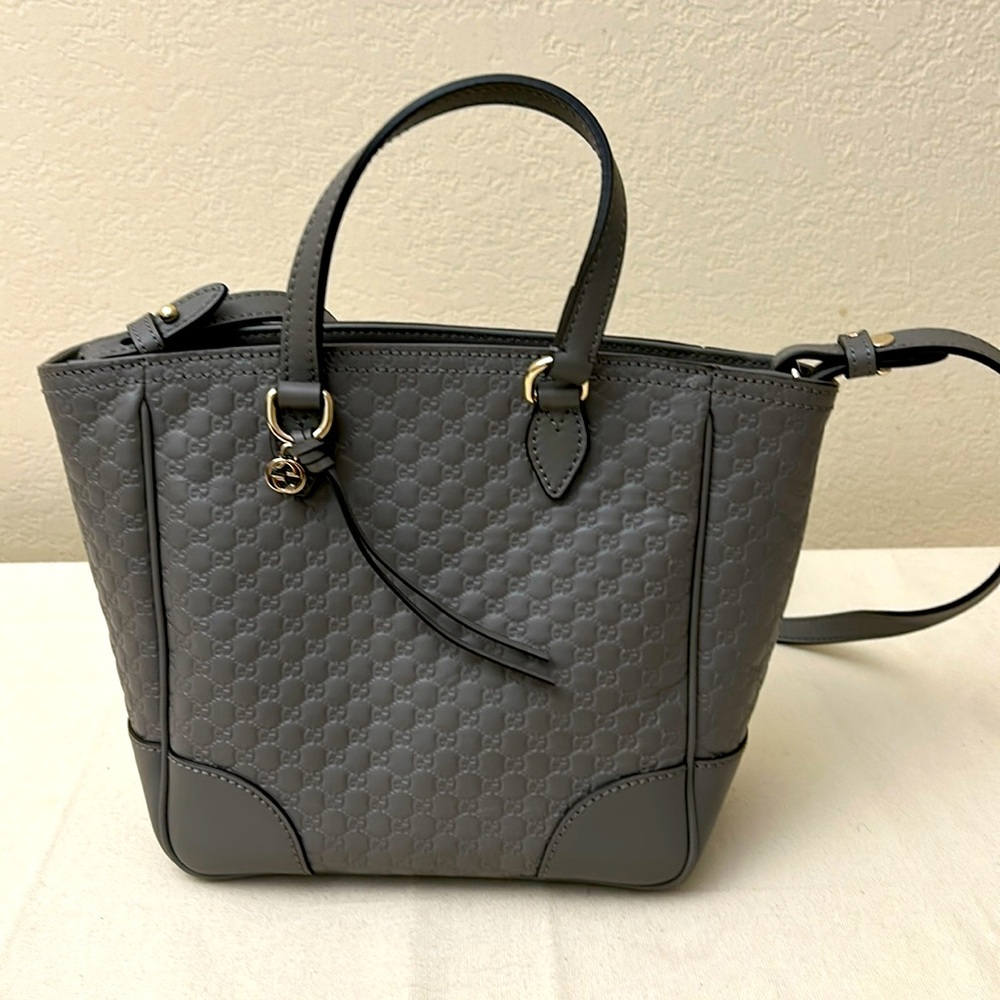 Gucci microguccissima small Bree tote graphite